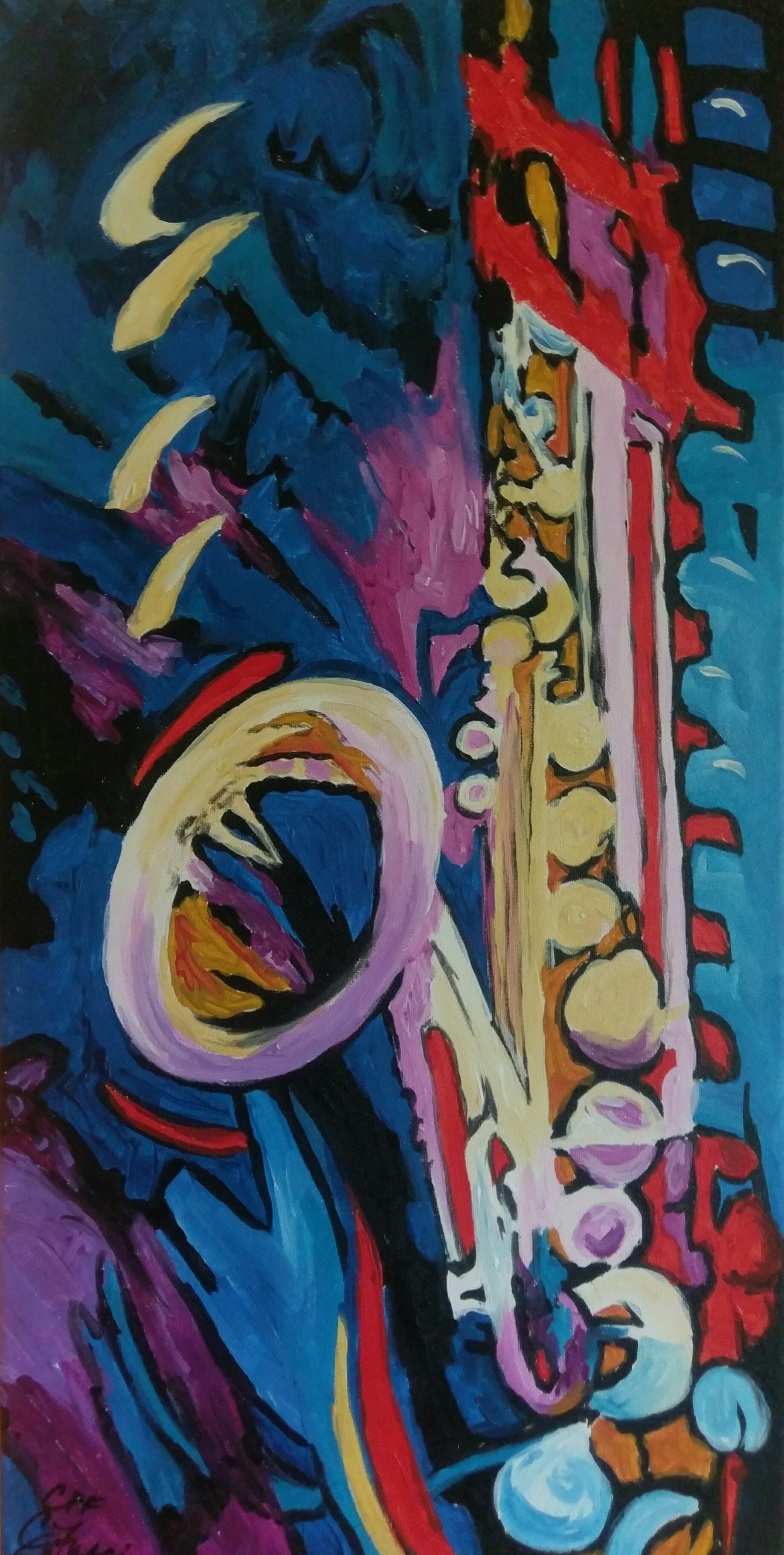 1838x3644 Jazz Horn C. P. F. Paintings - Horn Painting