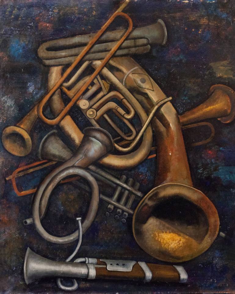 770x960 Saatchi Art Solo For Horn Painting By Olga Shvederskaya - Horn Painting