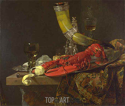 400x339 Still Life With Drinking Horn Willem Kalf Painting - Horn Painting