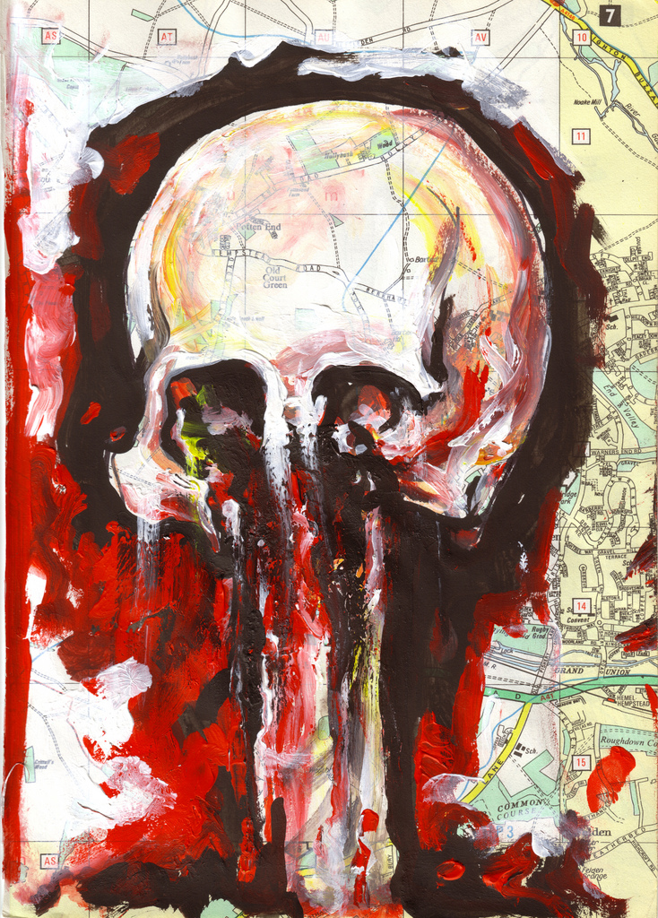 734x1024 Painting - Horror Movie Painting