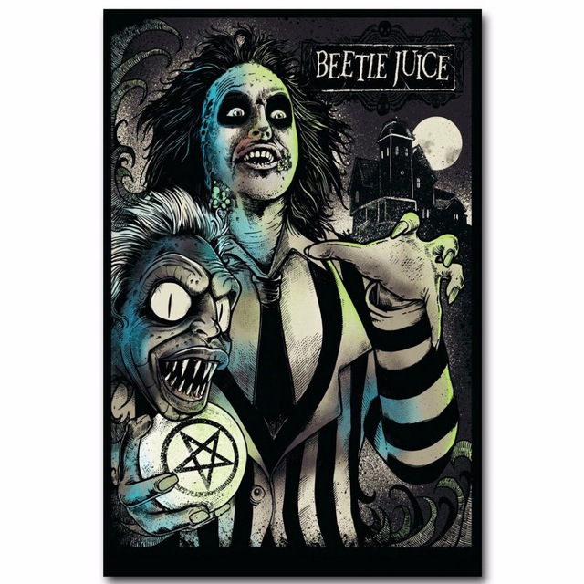 640x640 S017 Beetlejuice Tim Burton Hot Classic Horror Movie Hot Art - Horror Movie Painting