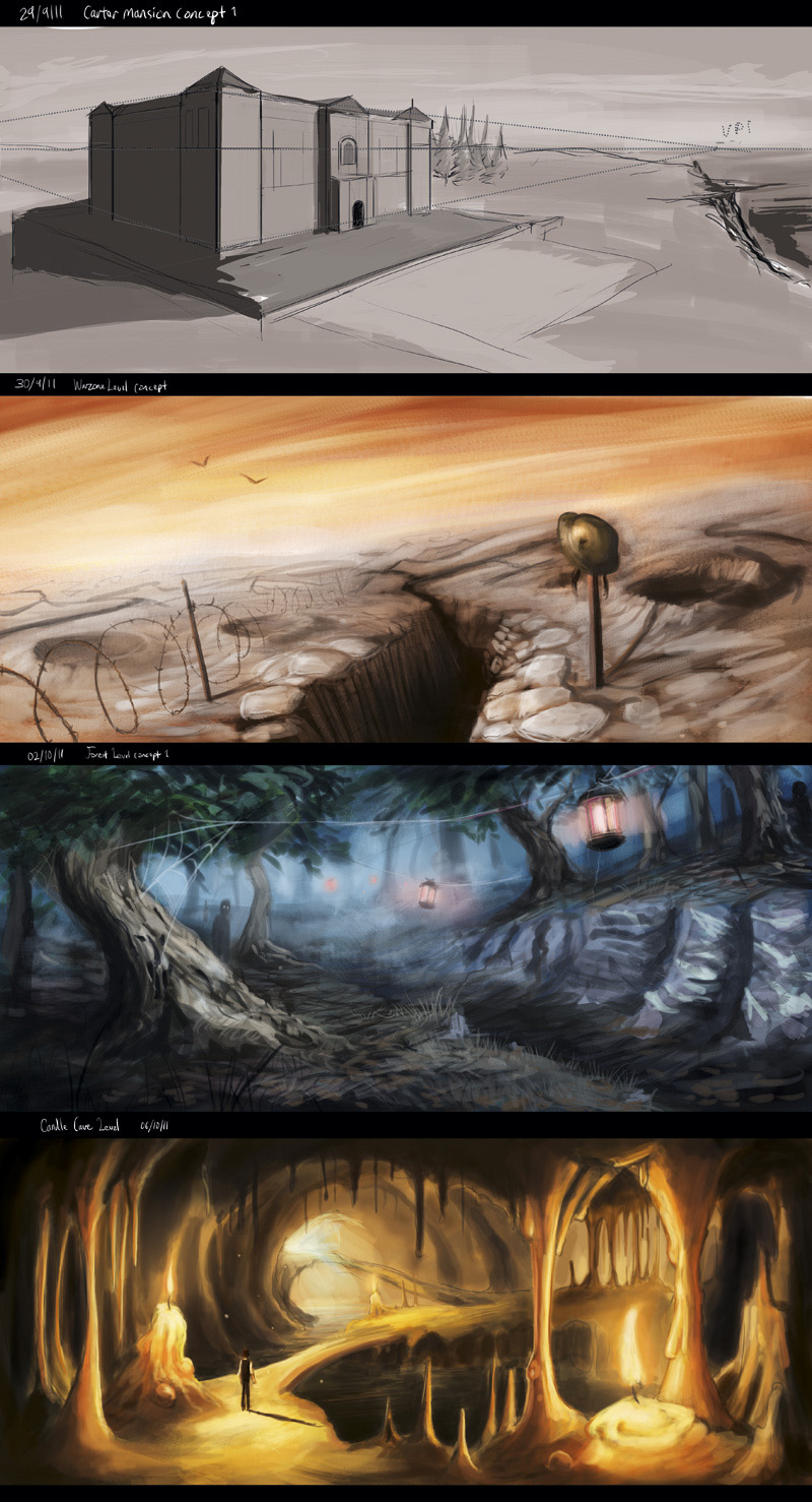 800x1478 Horror Game Concept Art - Horror Painting Game