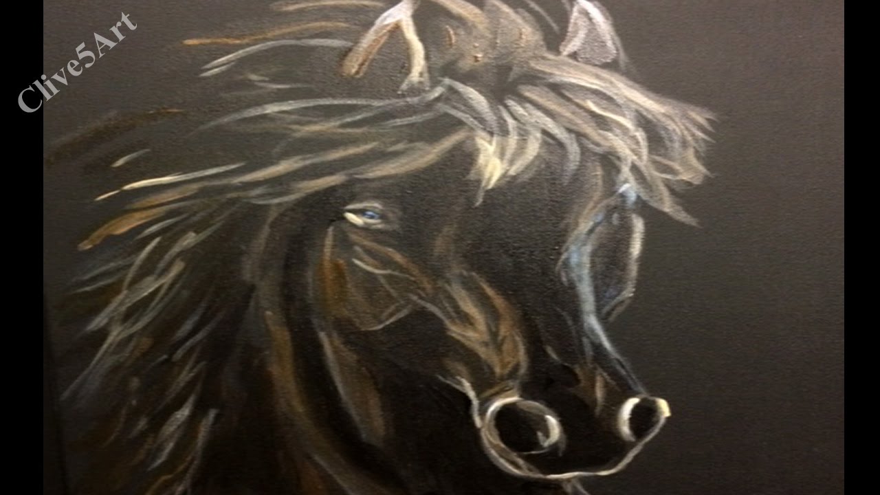 1280x720 Horse Easy Acrylic Painting For Beginners, Learn To Paint - Horse Acrylic Painting