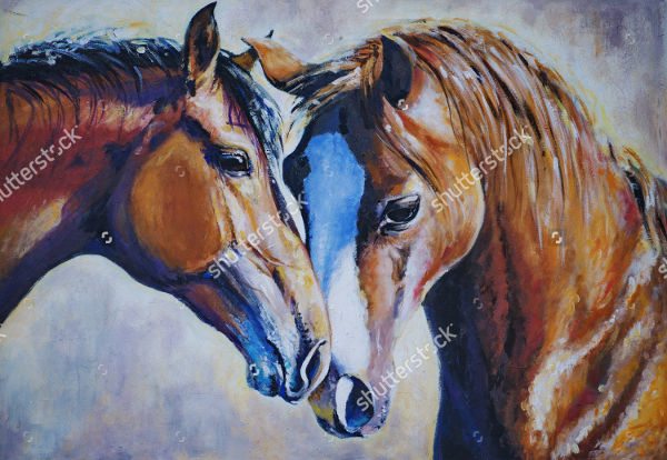 600x414 Horse Paintings Free Amp Premium Templates Free Amp Premium - Horse Acrylic Painting