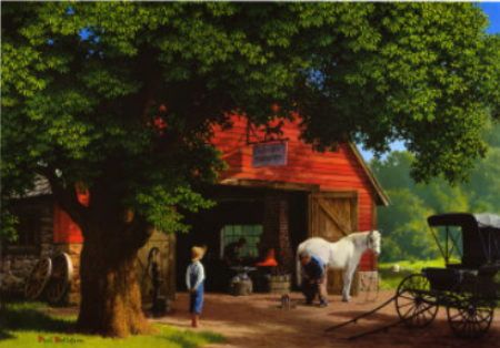 450x314 Paul Detlefsen, Horse And Buggy Days. This Painting Hung Above Our - Horse And Buggy Days Painting