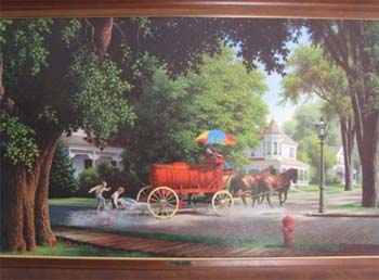350x258 Paul Detlefsen Prints - Horse And Buggy Days Painting