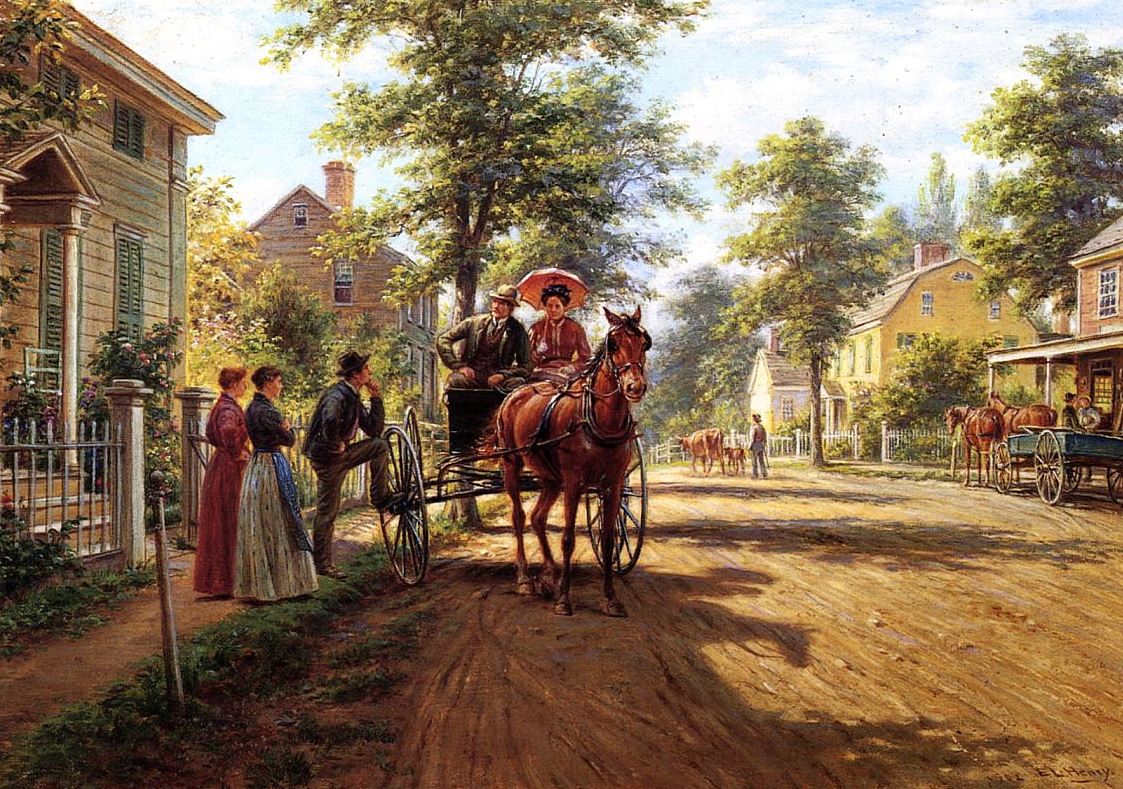 Horse And Buggy Painting at PaintingValley.com | Explore collection of ...