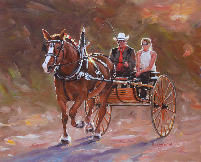 800x643 Karl Eric Leitzel Studio - Horse And Buggy Painting