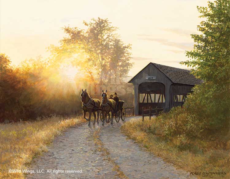 750x585 The Road Home Horse Amp Buggy Original Acrylic Painting Wild Wings - Horse And Buggy Painting