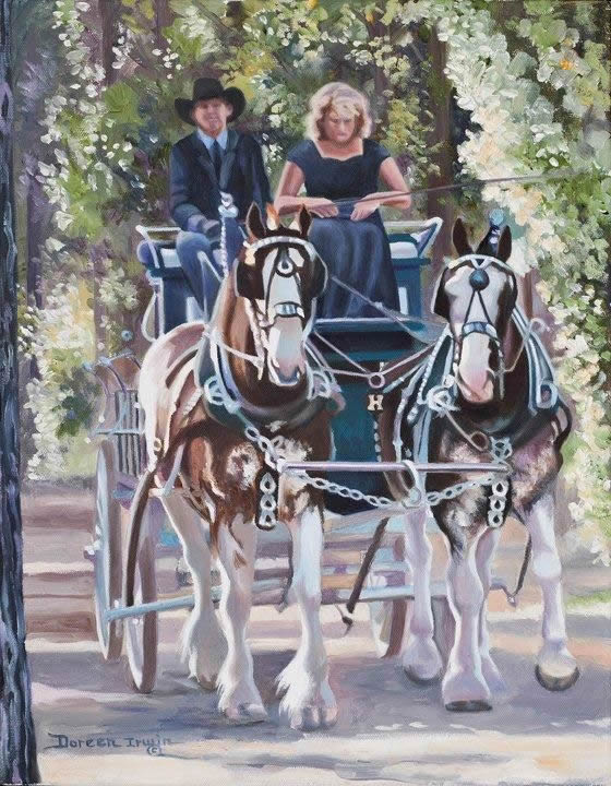 Horse And Buggy Painting at PaintingValley.com | Explore collection of ...