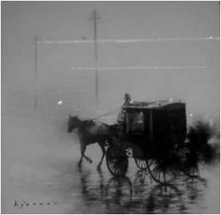 250x243 Ajay De Paintings - Horse And Carriage Painting