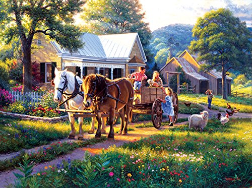 500x373 Day - Horse And Carriage Painting