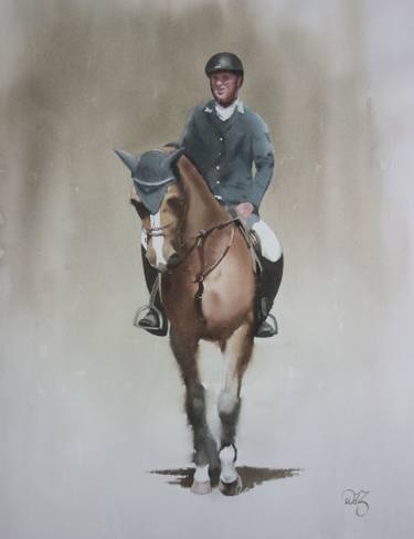 375x488 Saatchi Art Horse And Rider Painting By Wout De Zeeuw - Horse And Rider Painting