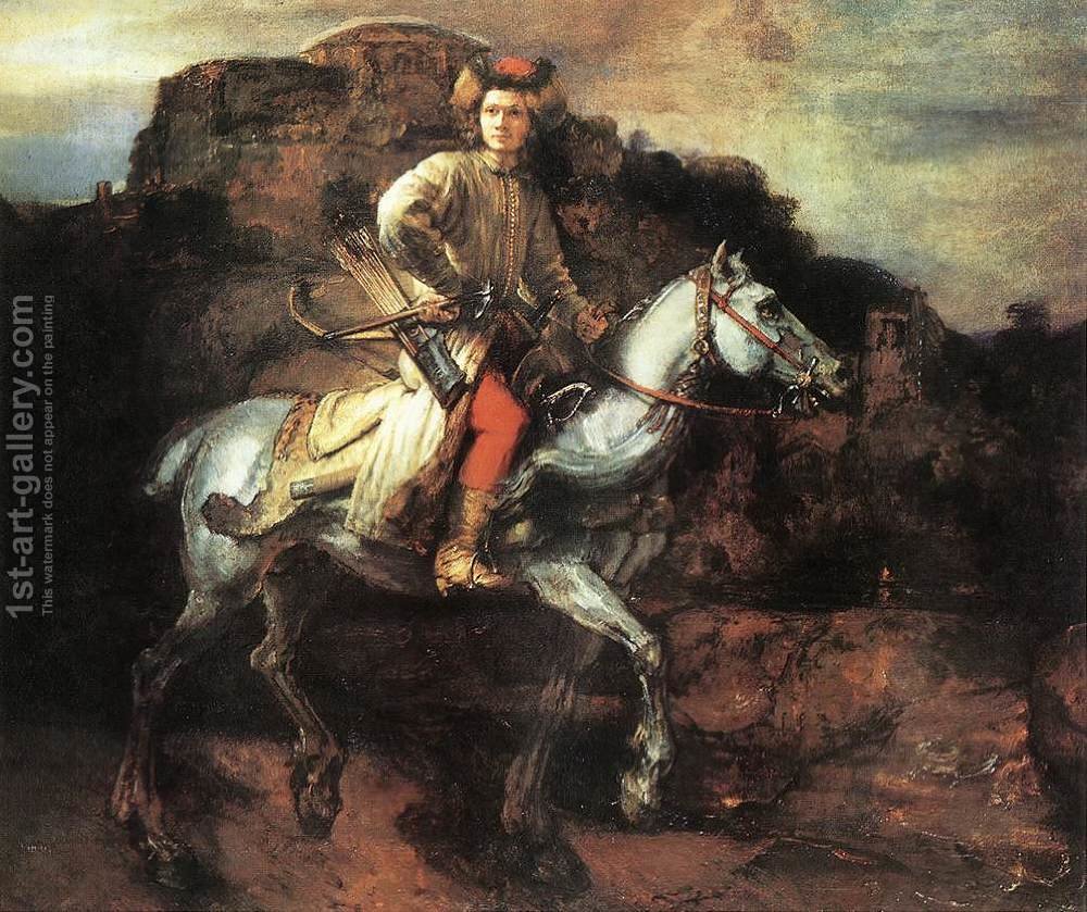 1000x839 The Polish Rider 1655 Rembrandt Reproduction 1st Art Gallery - Horse And Rider Painting