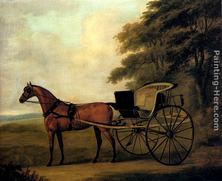 720x588 John Nost Sartorius A Horse And Carriage In A Landscape Painting - Horse Carriage Painting