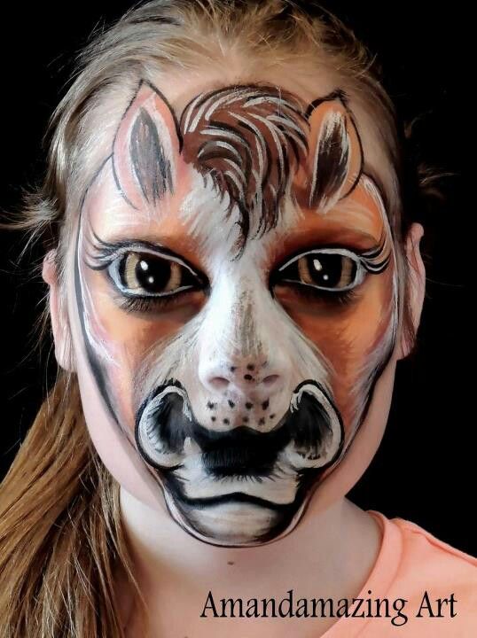 538x720 Amanda Tozser Face Paint Horse Face Paint Painted - Horse Face Painting