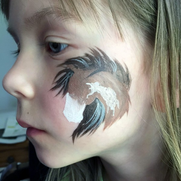 600x600 Realistic Horse Face Painting Design - Horse Face Painting