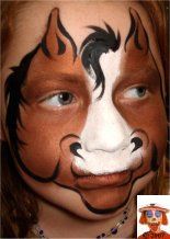 155x218 Step By Step Face Painting - Horse Face Painting