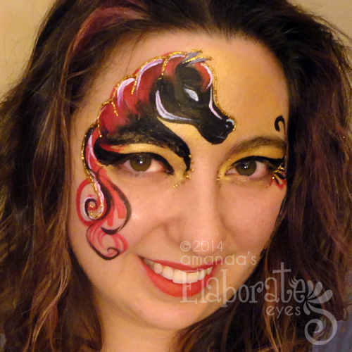 500x500 Year Of The Horse Amanda's Elaborate Eyes Face Amp Body Painting - Horse Face Painting
