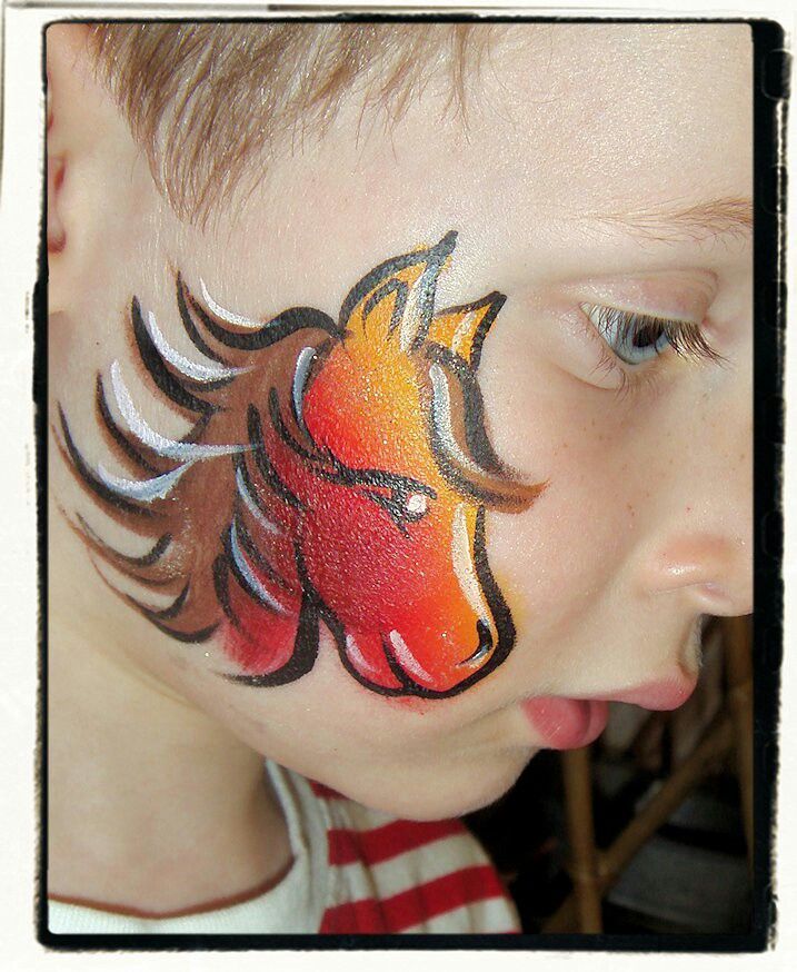 Horse Face Painting Ideas at PaintingValley.com | Explore collection of ...