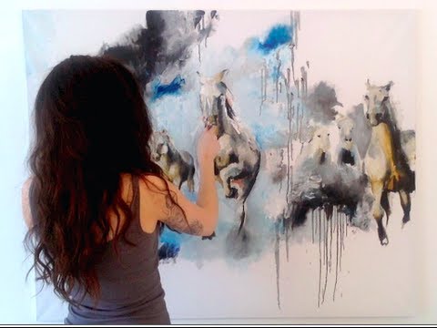 480x360 Galloping Horses - Horse Galloping Painting