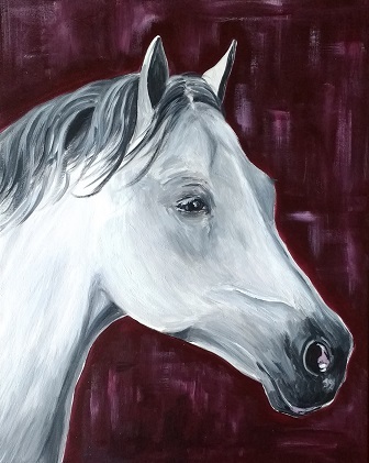336x421 Horse Head - Horse Head Painting