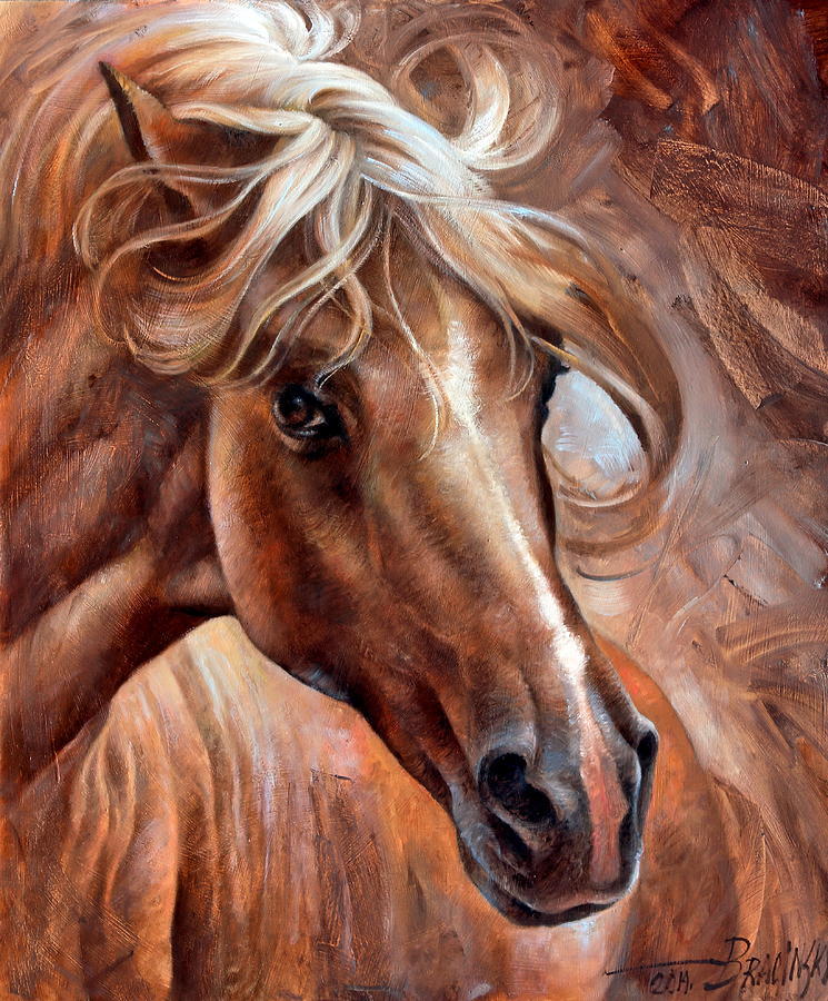 745x900 Horse Head 3 Painting By Arthur Braginsky - Horse Head Painting