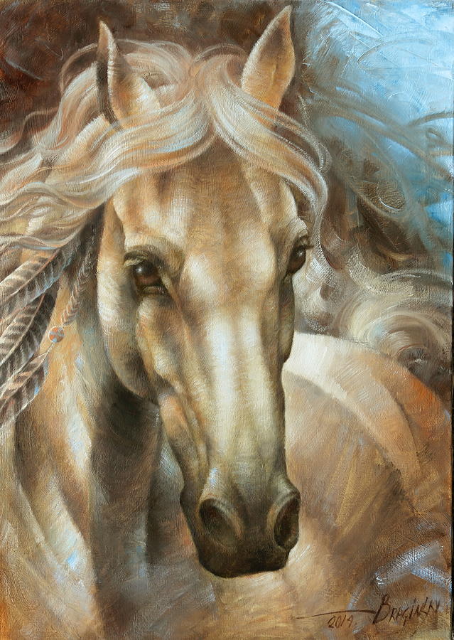 639x900 Horse Head Version Painting By Arthur Braginsky - Horse Head Painting