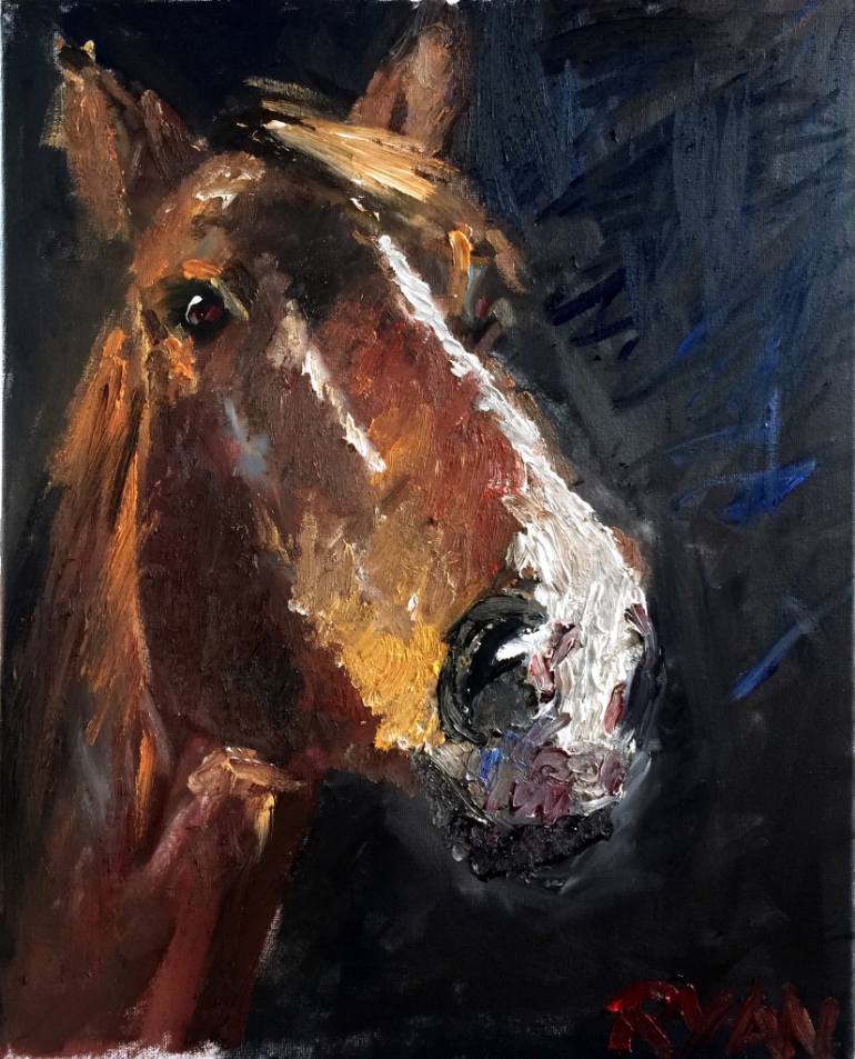 770x953 Saatchi Art Horses Head Painting By Ryan Louder - Horse Head Painting