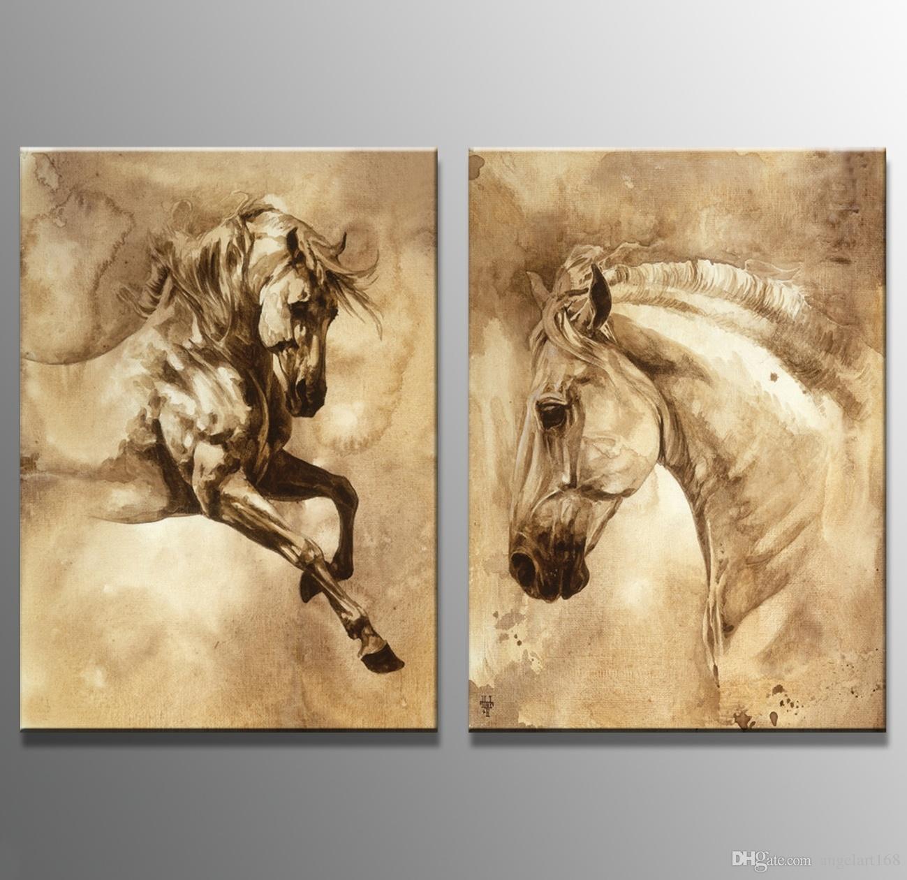 1299x1260 2018 Unframed Horse Head Animal Painting Oil Painting On Canvas - Horse Head Painting