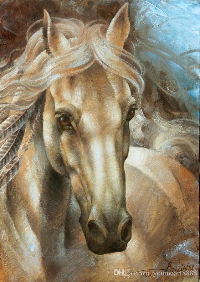 639x900 Online Cheap Horse Head High Definition Artwork Unframed Wall Art - Horse Head Painting Canvas