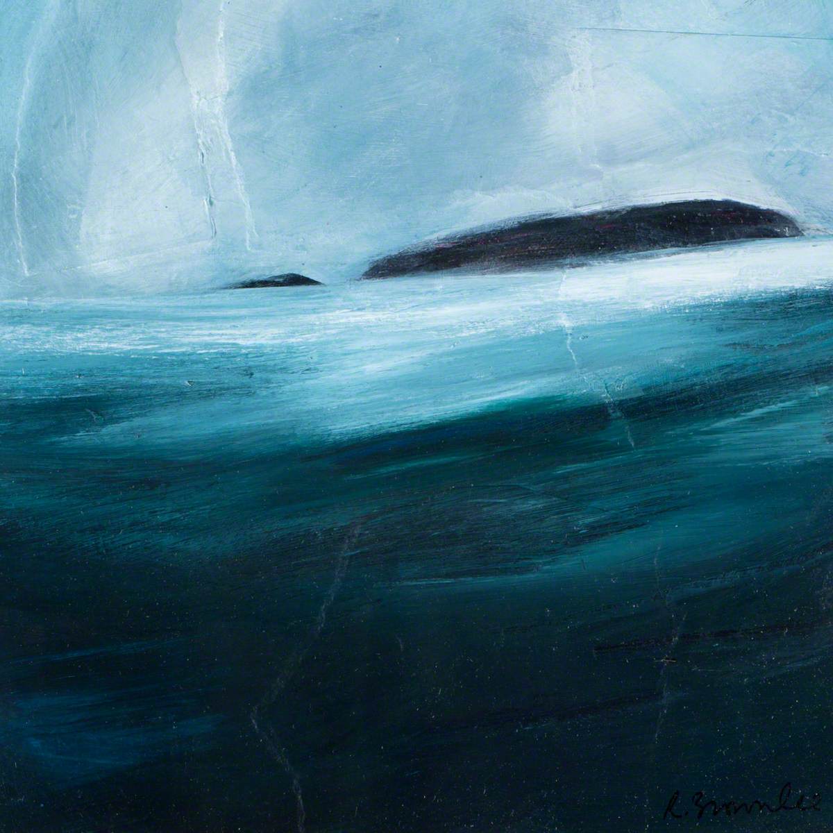 1200x1200 Grey Skies Over Horse Isle Art Uk - Horse Isle Painting