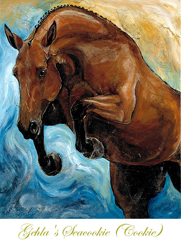 373x500 Equine Art And Horse Portraits Horse Artist Franzi Pfeiffer - Horse Jumping Painting