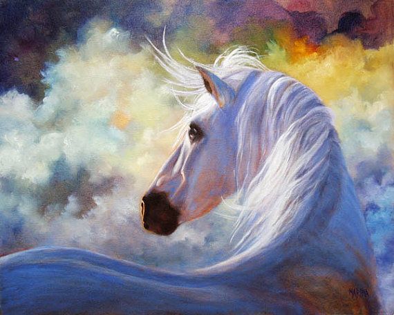 570x456 Beautful Horse Painting By Marina Petro Equine - Horse Oil Painting