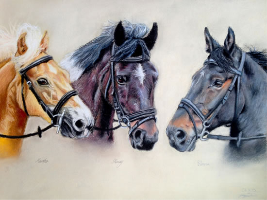 550x411 Horses Painting By Pet Portrait Artist From Scayne's Hill, West - Horse Painting Artists