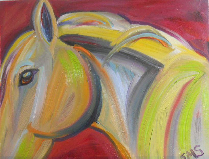 819x622 Horse Side Of Pony - Horse Painting Easy