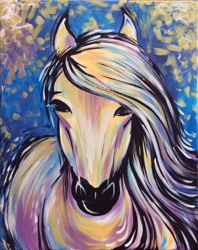 397x500 Paint Nite Grace Horse Painting Art Projects To Try - Horse Painting Easy