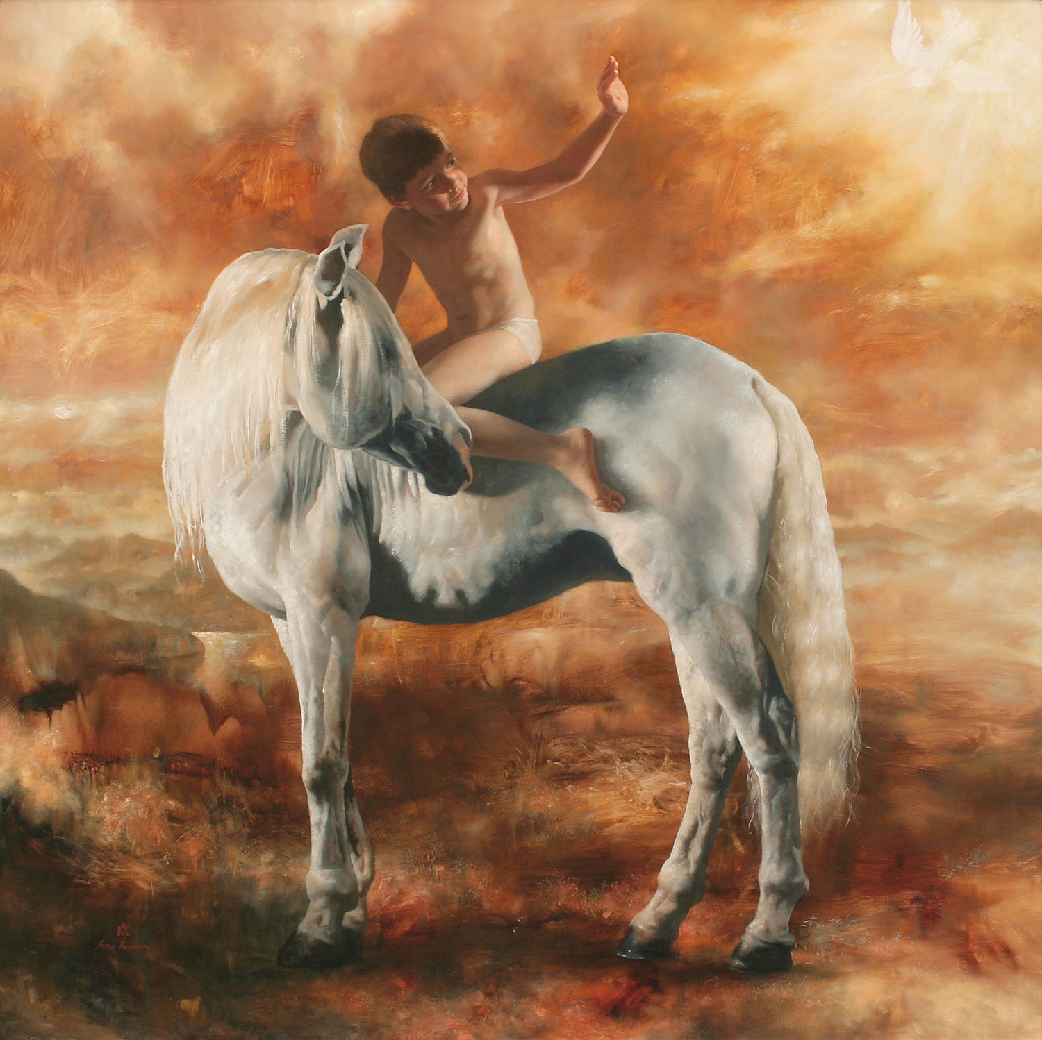 1500x1498 Arsen Kurbanov Contemporary Artist. Exclusive Modern Oil Paintings - Horse Painting Easy