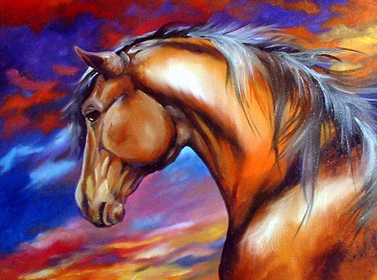 769x571 Top Five Ebay Horse Paintings Under One Hundred Dollars - Horse Painting Easy