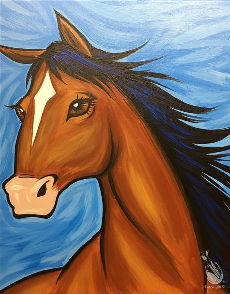 470x600 Public Class - Horse Painting For Kids