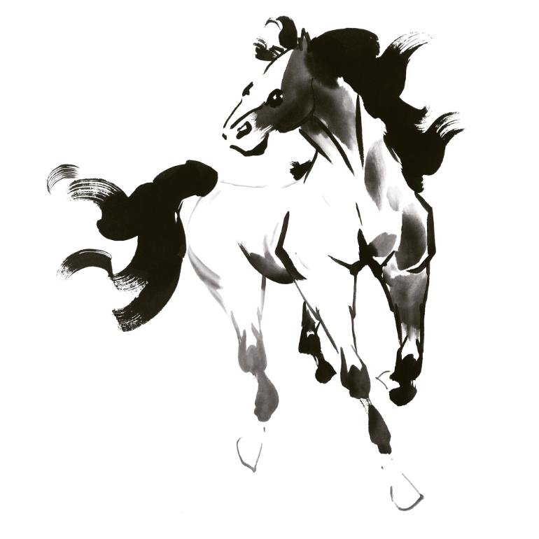 770x770 Saatchi Art Chinese Painting Celestial Horse Painting By Mayee - Horse Painting Images