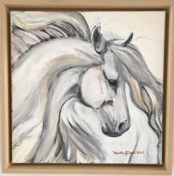 580x586 Enchanted Horse Original Horse Painting - Horse Painting Images