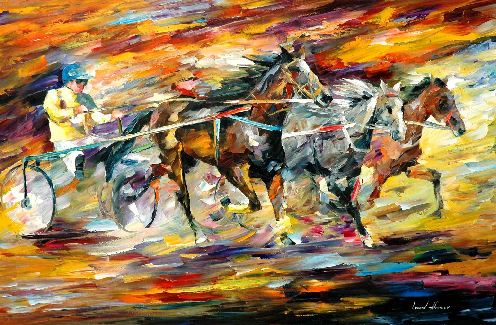 1623x1064 Leonid Afremov, Oil On Canvas, Palette Knife, Buy Original - Horse Painting On Canvas