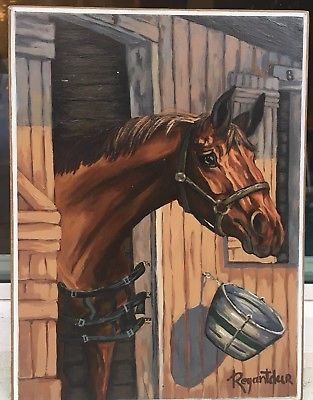 313x400 Original Art Horse Painting On Wood - Horse Painting On Wood