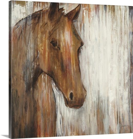 519x540 Painted Pony Rustic White, Horse And Woods - Horse Painting On Wood