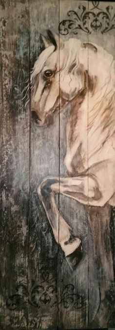 236x673 Crazy Horses On Scaffolding Wood Projects To Try - Horse Painting On Wood