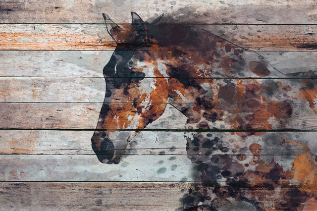 640x426 Fire Horse By Irena Orlov Canvas Print, 18x12 - Horse Painting On Wood
