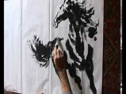 480x360 First Painting 2014 (Year Of The Wood Horse) - Horse Painting On Wood