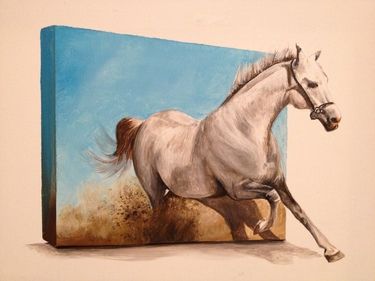 375x281 Photos 3d Painting Online, - Horse Painting Online