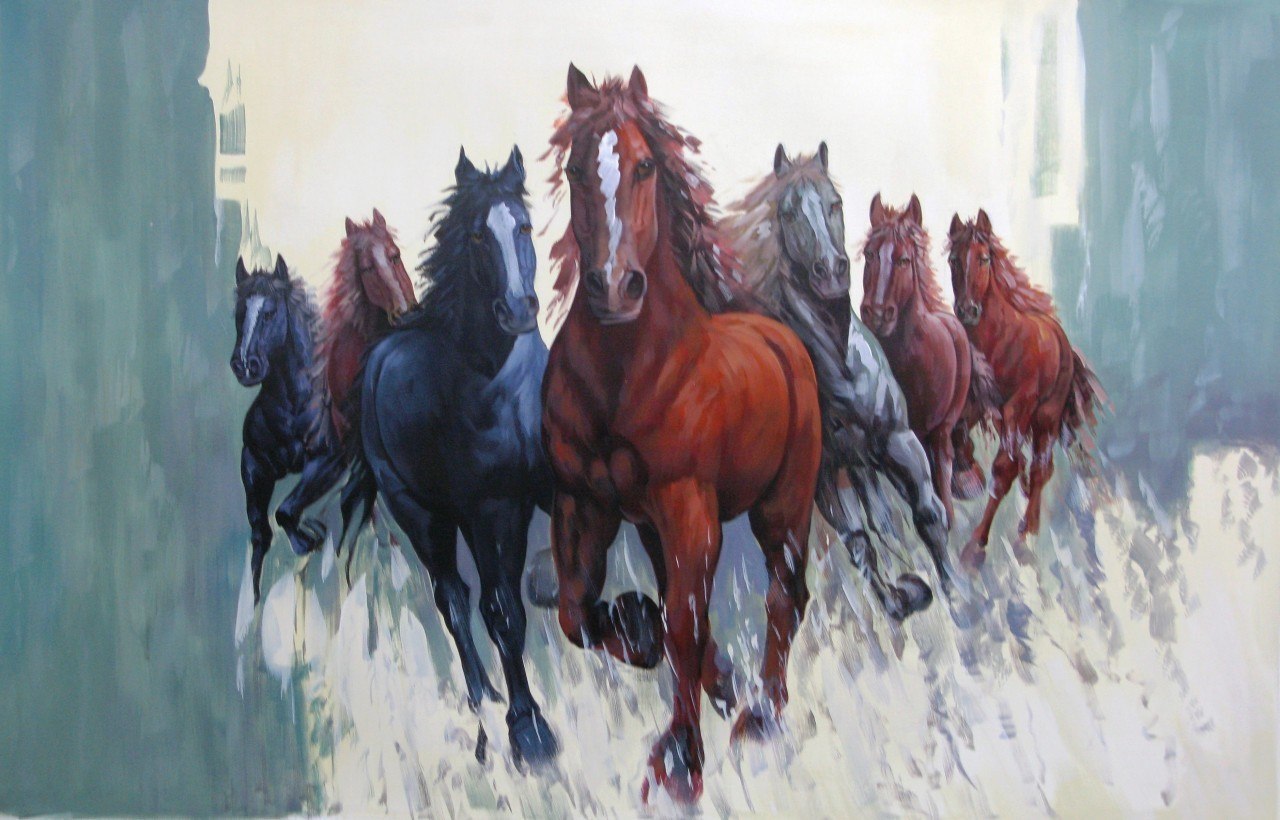1280x820 7 Good Luck Horses Rajmer05 - Horse Painting Online